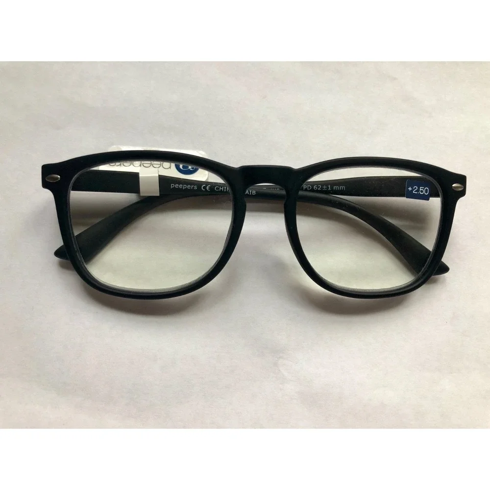 New Dylan Black PEEPERS BLUE LIGHT FILTERING Readers +2.50